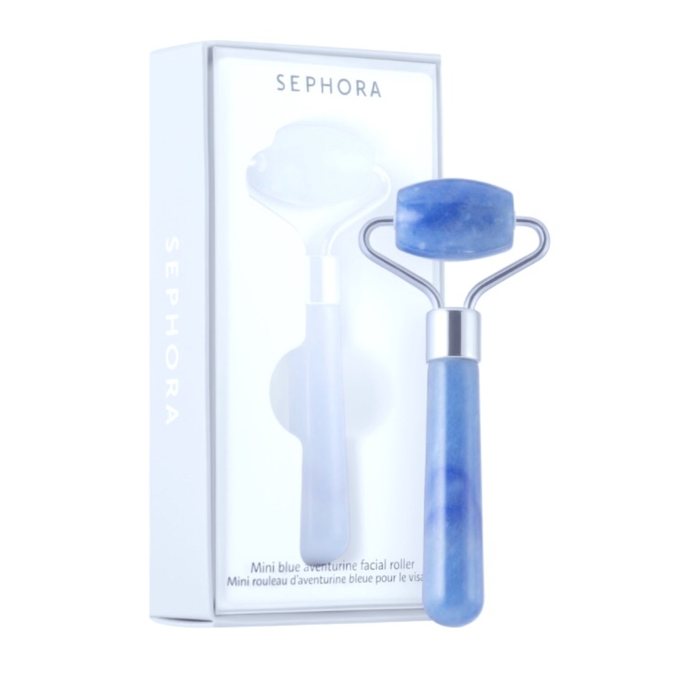 🆕💙Sephora Mini Blue Aventurine De-Puffing Facial Roller💙🆕